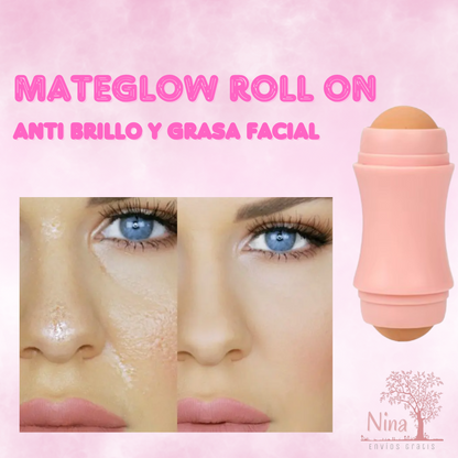 MATEGLOW roll on anti brillo y grasa facial